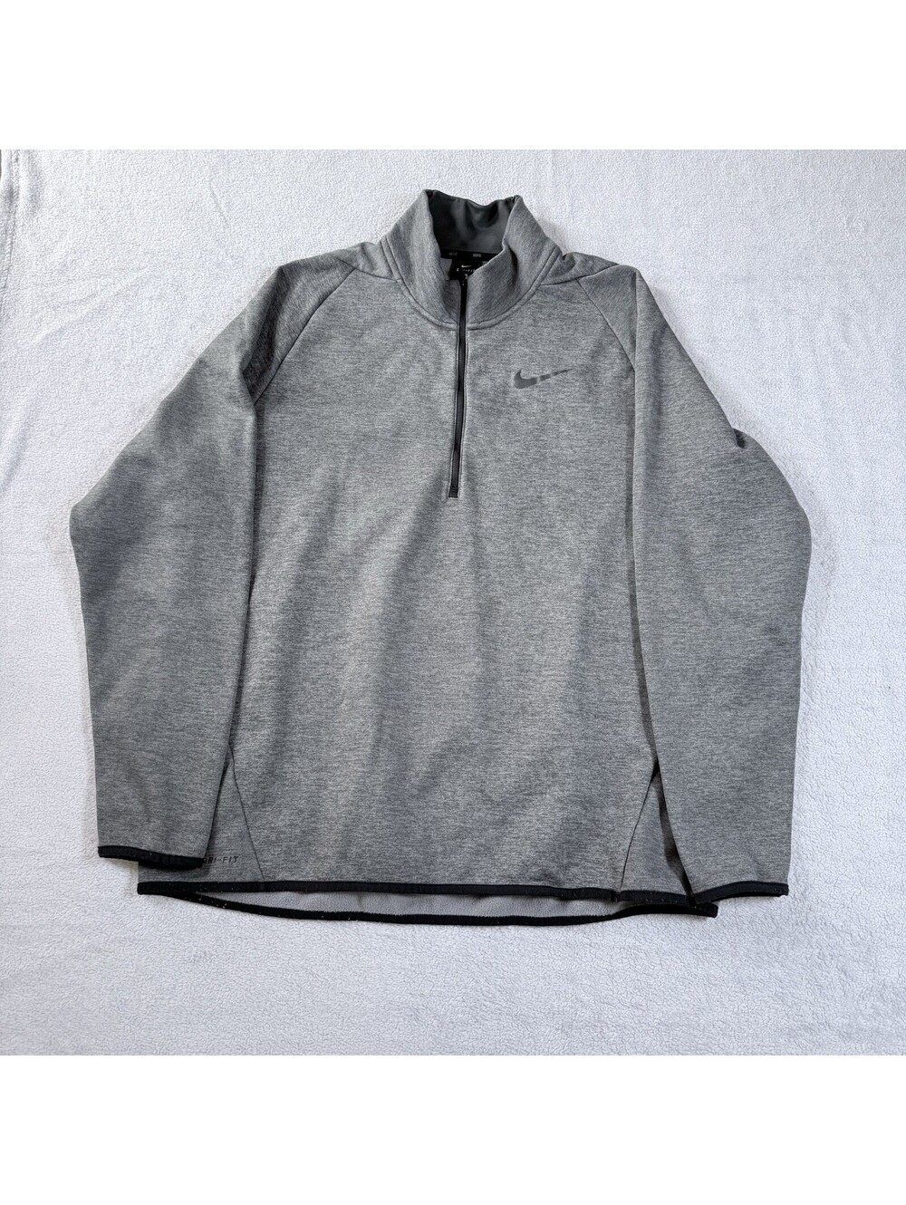 Nike‎ Dri-Fit Pullover Mens Sz XL Gray Long Sleeve Sweater 1/4 Zip